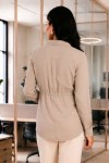 Blusa de Maternidad y Lactancia Moni Beige Manga Larga