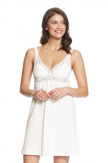 Camisón algodon pima Penélope Ivory