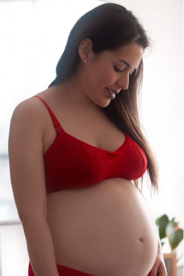 Sosten de Lactancia Fancy Rojo