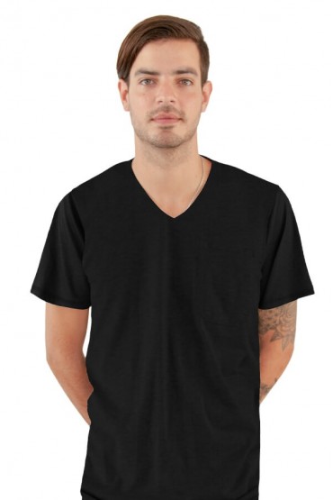 Pijama hombre algodon pima polo mc y pantalón negro