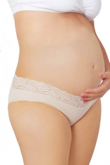 Calzón Maternidad de Algodón Bella Beige Jaspe