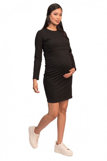 Vestido de Maternidad y Lactancia Carmen Negro ML