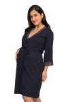 Bata algodón pima para cubrir Amelie  Azul Marino