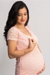 Vestido de Maternidad Lactancia Melinda Rosa