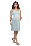 Camisón maternidad y lactancia Algodón Pima Bella Celeste