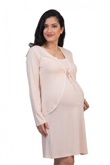 Mañanita lactancia algodon pima Bella Rosa