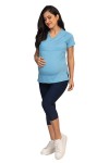 Camiseta Deportivo Maternidad y Lactancia Celeste