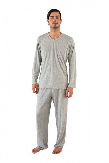 Pijama hombre Polo y Pantalón Gris - B Up Him