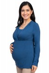 Polo de Lactancia Sophie Azul Karen Manga Larga