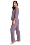 Pijama de Algodón Ema Purple Ash Manga Larga