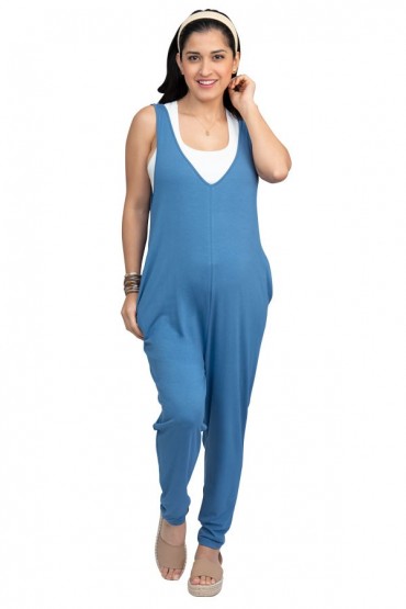 Enterizo De Maternidad Roro Celeste