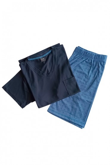 Pijama hombre Short Diamantes Azul - B Up Him