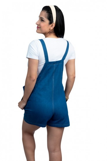 Overol Short maternidad y Postparto Denim