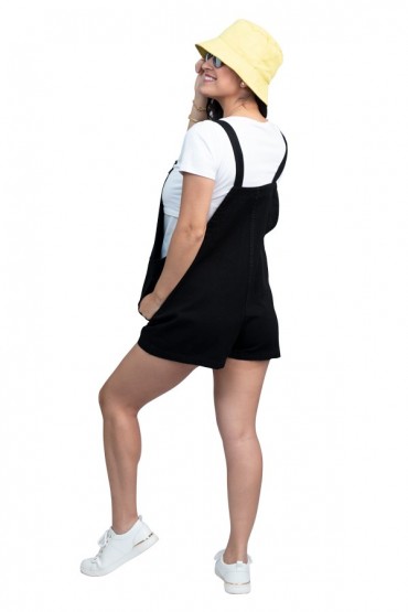 Overol Short maternidad y Postparto Negro