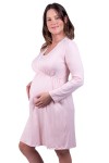 Camisón Maternal postparto Margarita Rosa Piel de Durazno