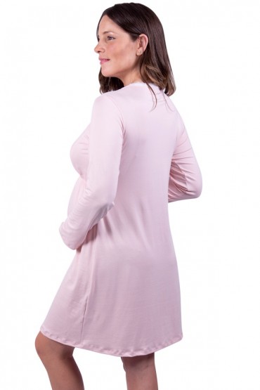 Camisón Maternal postparto Margarita Rosa Piel de Durazno