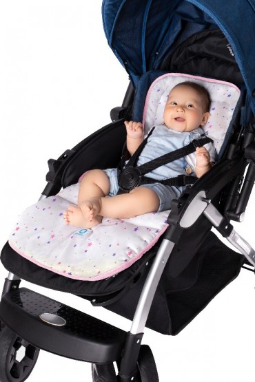 Colchoncito para Coche Monchitos Estrellitas Rosa
