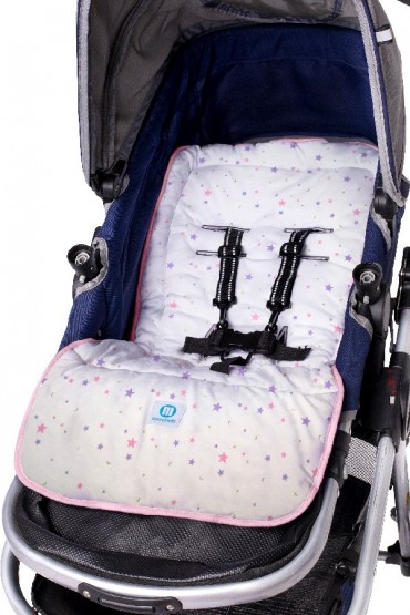 Colchoncito para Coche Monchitos Estrellitas Rosa