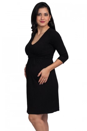 Vestido de lactancia Suzete color Negro