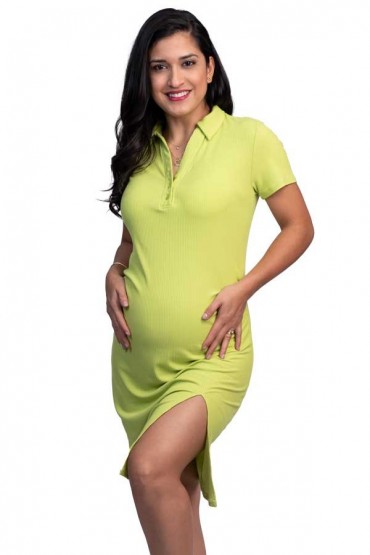 Vestido Estilo Camisero Kenia Verde Manzana