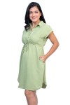 Vestido Camisero de Maternidad Moni Pistacho