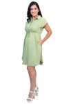 Vestido Camisero de Maternidad Moni Pistacho