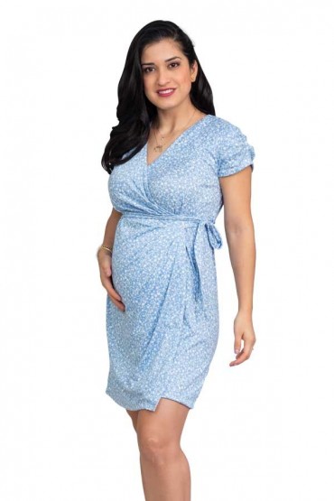 Vestido de Maternidad y Lactancia Divine Celeste Flores