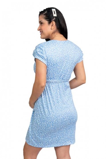Vestido de Maternidad y Lactancia Divine Celeste Flores