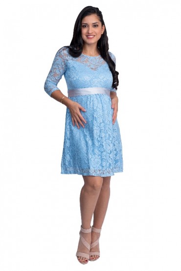 Vestido Baby Shower Fania Celeste