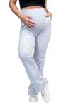 Pantalón de Embarazo Boca Ancha Jecy Heather Gris Verano