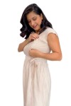 Vestido de Maternidad y Lactancia Estella Rayas Beige