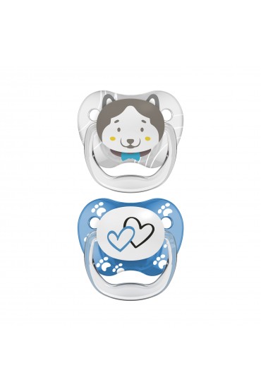 Chupones PreVent 6 a 18 meses Perrito & Corazones Dr Brown's