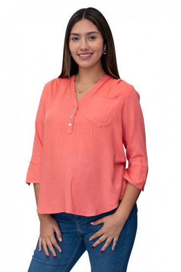 Blusa de Maternidad y Lactancia Dany Coral
