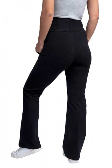 Pantalón de Embarazo Bota Ancha Jecy Negro Verano