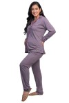 Pijama de Lactancia Peige Algodón Pima Purple Ash
