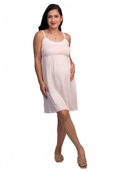 Camisón Maternidad y lactancia Algodón Pima Bella Rosa
