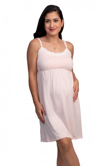 Camisón Maternidad y lactancia Algodón Pima Bella Rosa