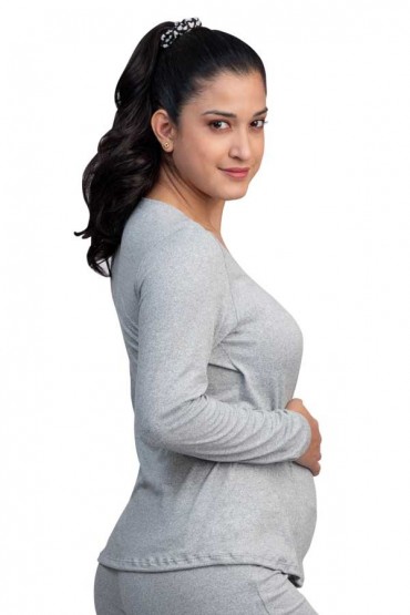 Polo de Lactancia Brianna Heather Gris ML