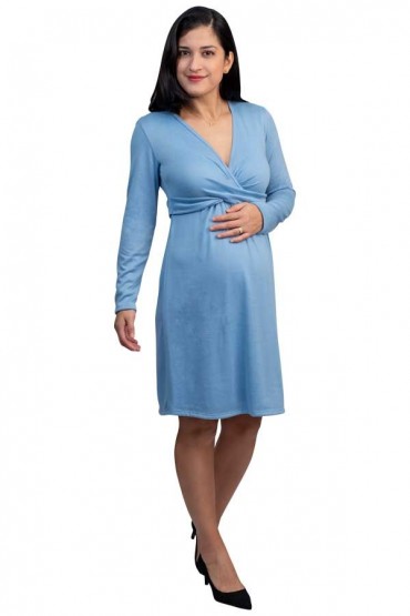 Vestido de Lactancia Suzete Celeste