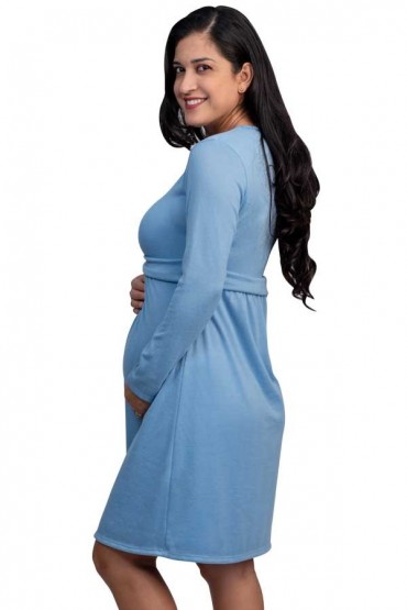 Vestido de Lactancia Suzete Celeste