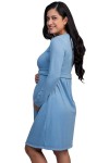 Vestido de Lactancia Suzete Celeste