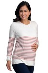 Polo de Lactancia ML Lina Ivory Rayas Rosas