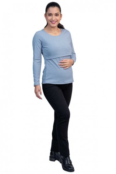 Polo de Lactancia ML Carmen Celeste Rib