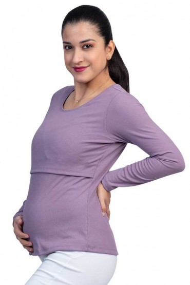 Polo de Lactancia ML Carmen Morado Rib