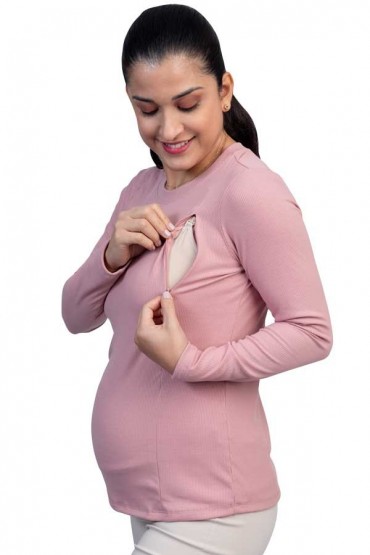 Polera de Lactancia Jaisa Rosado