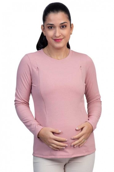 Polera de Lactancia Jaisa Rosado