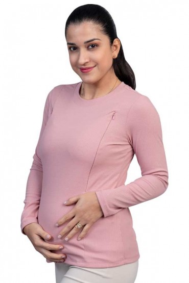 Polera de Lactancia Jaisa Rosado