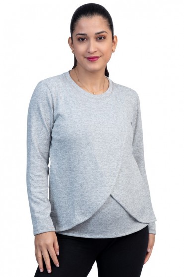 Polo de Lactancia ML Bella Heather Gris