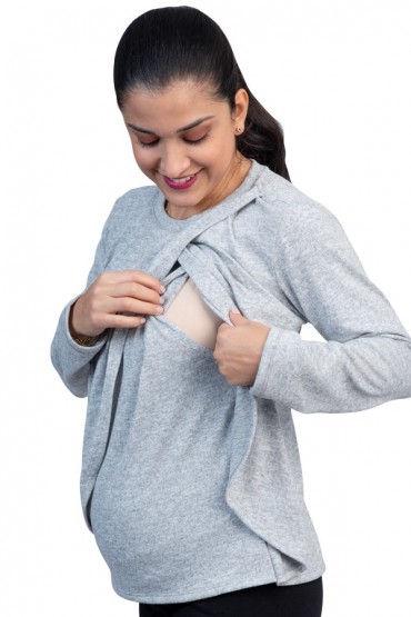 Polo de Lactancia ML Bella Heather Gris