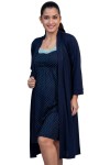 Bata Algodón Pima Madeline Azul